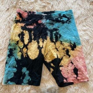 Cotton Citizen Multicolor Tie-Dye Biker Shorts